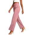 thumbnail image 3 of Gytharion Dress Pants for Women Plus Size Fashion Casual Pockets High Waist Slacks Women's Solid Slim Fit Straight Leg Business Pants, 3 of 5