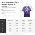thumbnail image 5 of Gukieu Cool Lion Head Print Men's Short-sleeved Shirts, Button-down Pocket Shirts, T-shirts, Beach Vacation Travel Summer Clothing-Small, 5 of 5