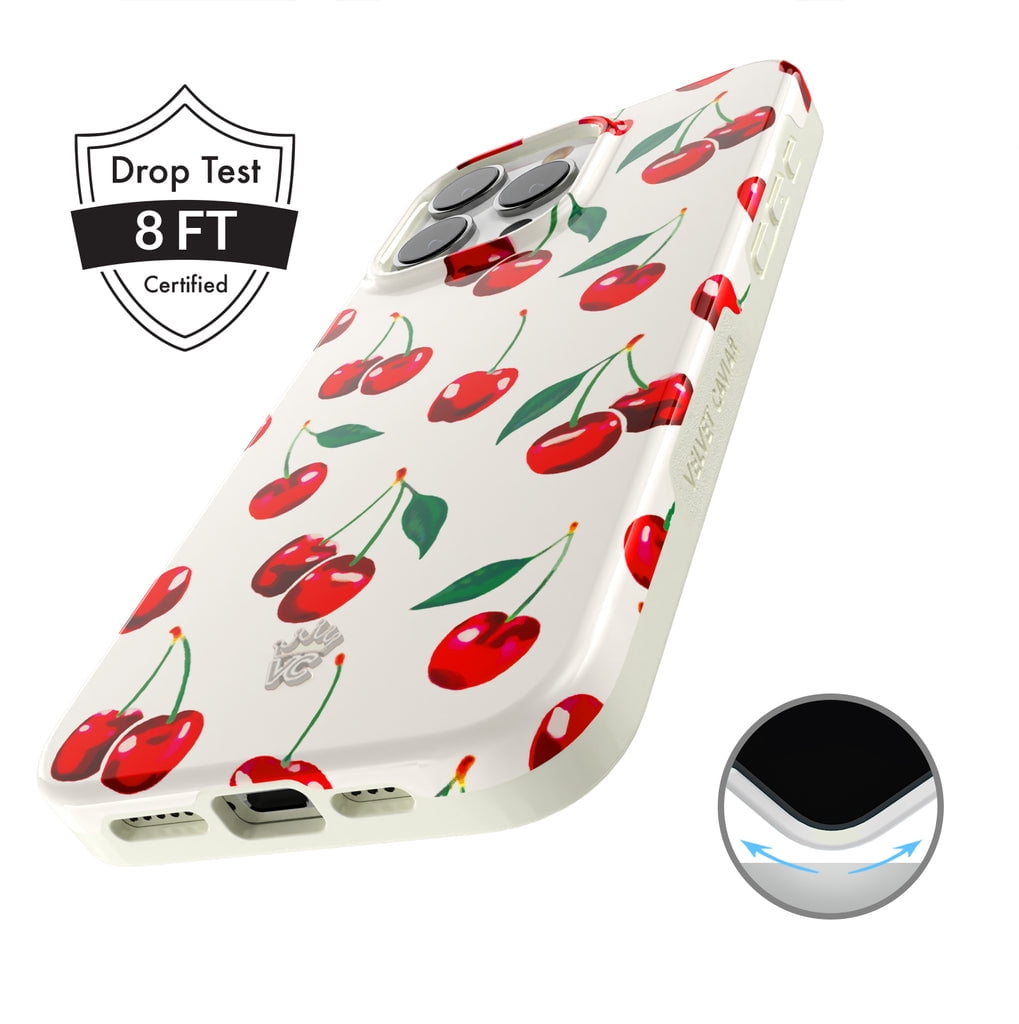 Velvet Caviar iPhone 15 Pro Case Cherry MagSafe Compatible - Cute Protective Phone Cases for Women