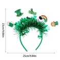 thumbnail image 3 of Pgyong St. Patrick's Day Headband with Shamrocks, Irish Festival Party Hair Accessory for Adults Kids, Green Carnival St. Patty's Parade Props, 3 of 6