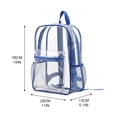 thumbnail image 2 of School necessities Clear Backpack, PVC Transparent Backpack Stadium Approved With Reinforced Strap School Bookbag For School, Workplace, Stadium, Travel, Security, Festival, 2 of 4