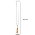 thumbnail image 3 of Brochetas Tenedor De Acero Inoxidable Mango De Madera Asado De Barbacoa En Forma De U, 3 of 7