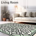 thumbnail image 2 of ODIKA 2'x3' Machine Washable Non-Slip Area Rug, Lattice Trellis Transitional Sophisticated Chic High Traffic Rug, Green, 524159, 2 of 7