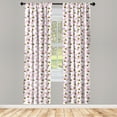 thumbnail image 2 of Ambesonne Bee Curtains, Wasps Circular Pastel Shapes, Pair of 28"x84", Soft Pink Earth Yellow, 2 of 4