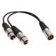 thumbnail image 1 of XLR 3 pines macho a 2 XLR conector hembra Cable de extensión de micrófono Cable S Sywqhk Para estrenar, 1 of 3