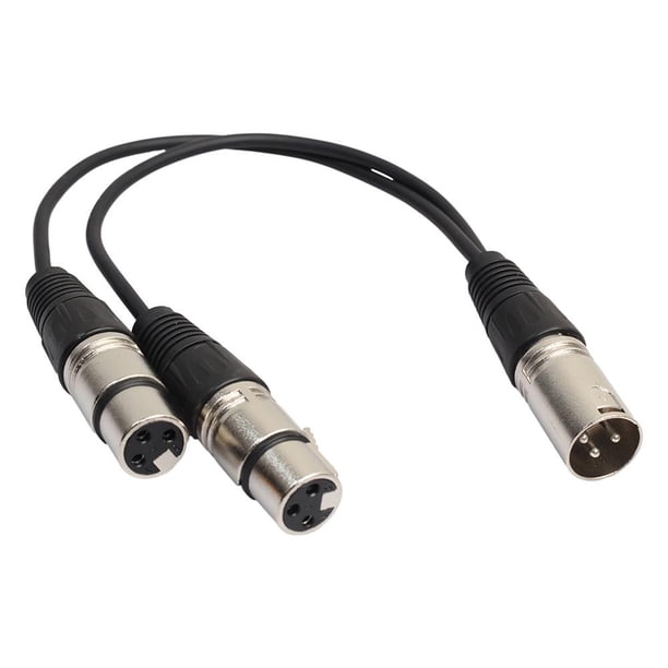 XLR 3 pines macho a 2 XLR conector hembra Cable de extensión de micrófono Cable S Sywqhk Para estrenar