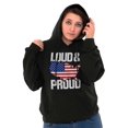 thumbnail image 5 of Loud Proud American State Flag Map Hoodie Sweatshirt Women Men Brisco Brands M, 5 of 6