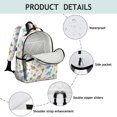 thumbnail image 4 of Dinosaur and Trees White Pattern Cute School Backpack Bag for School with Padded Back and Adjustable Shoulder Straps 15.25"x11.5"x5.25", 4 of 5