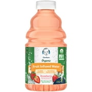 Gerber Fruit Infused Water Organic Hydration Toddler Drink Strawberry, 32 fl oz, Bottle