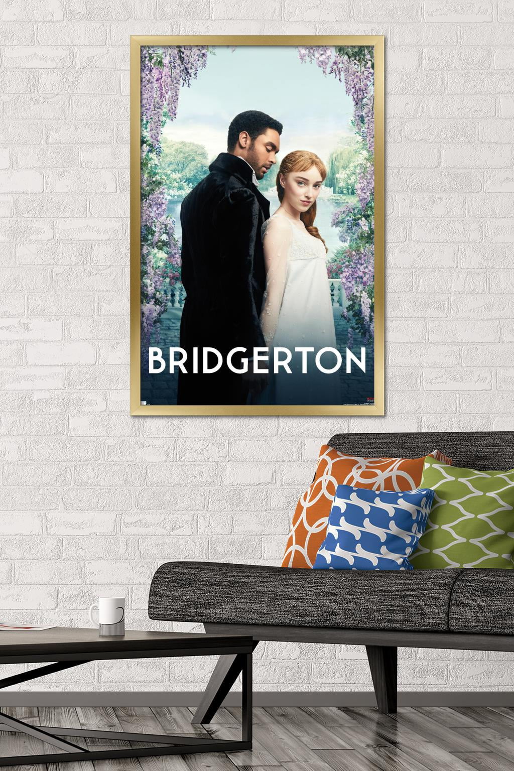 Netflix Bridgerton - Daphne and Simon Wall Poster, 22.375" x 34", Framed