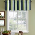 thumbnail image 4 of Navy Blue Green Striped Valances for Windows, Decorative Rod Pocket Window Valance Curtains, Modern Minimalist Ombre Lines Short Curtain Drapes for Kitchen/Living Room, 2 Panels, 60" W x 18" L, 4 of 8