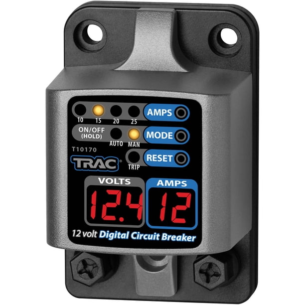 TRAC T10170 12V Digital Circuit Breaker with Display Circuit Breaker