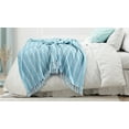 thumbnail image 6 of Ox Bay And Evette Rios Maui Blue Geometric Striped Adult Cotton Throw Blanket, 50" x 60", 6 of 10