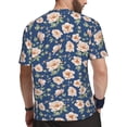 thumbnail image 2 of Wukai Flower Print Men's Short-Sleeved Mesh T-Shirt,Quick-Dry Short Sleeve Workout T-Shirt-6X-Large, 2 of 8