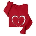thumbnail image 4 of Valentine Shirts for Women Cute Love Heart Sweater Casual Long Sleeve Crewneck Pullover Sweatshirts Valentines The Day Tops, Graphic Sweatshirt Funny Crew Neck Plus Size Long Sleeve Tops,2XL, 4 of 8