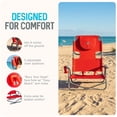 thumbnail image 5 of Ostrich On-Your-Back Outdoor Reclining Beach Pool Camping Chair, Red, 5 of 13