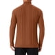 thumbnail image 3 of Suéteres de cuello alto para hombres INSPIRE CHIC, de color sólido, suéteres de punto cálidos, talla 2XL, marrón, 3 of 6