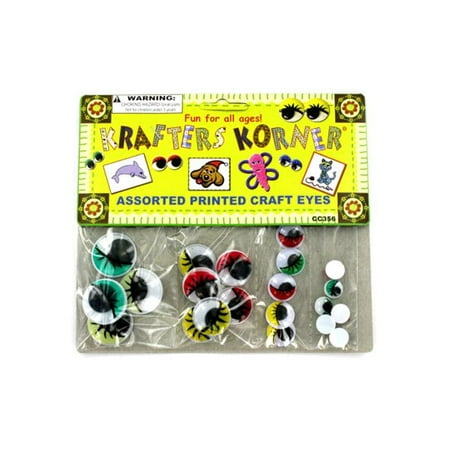 Colored Wiggly Craft Eyes - Pack of 25