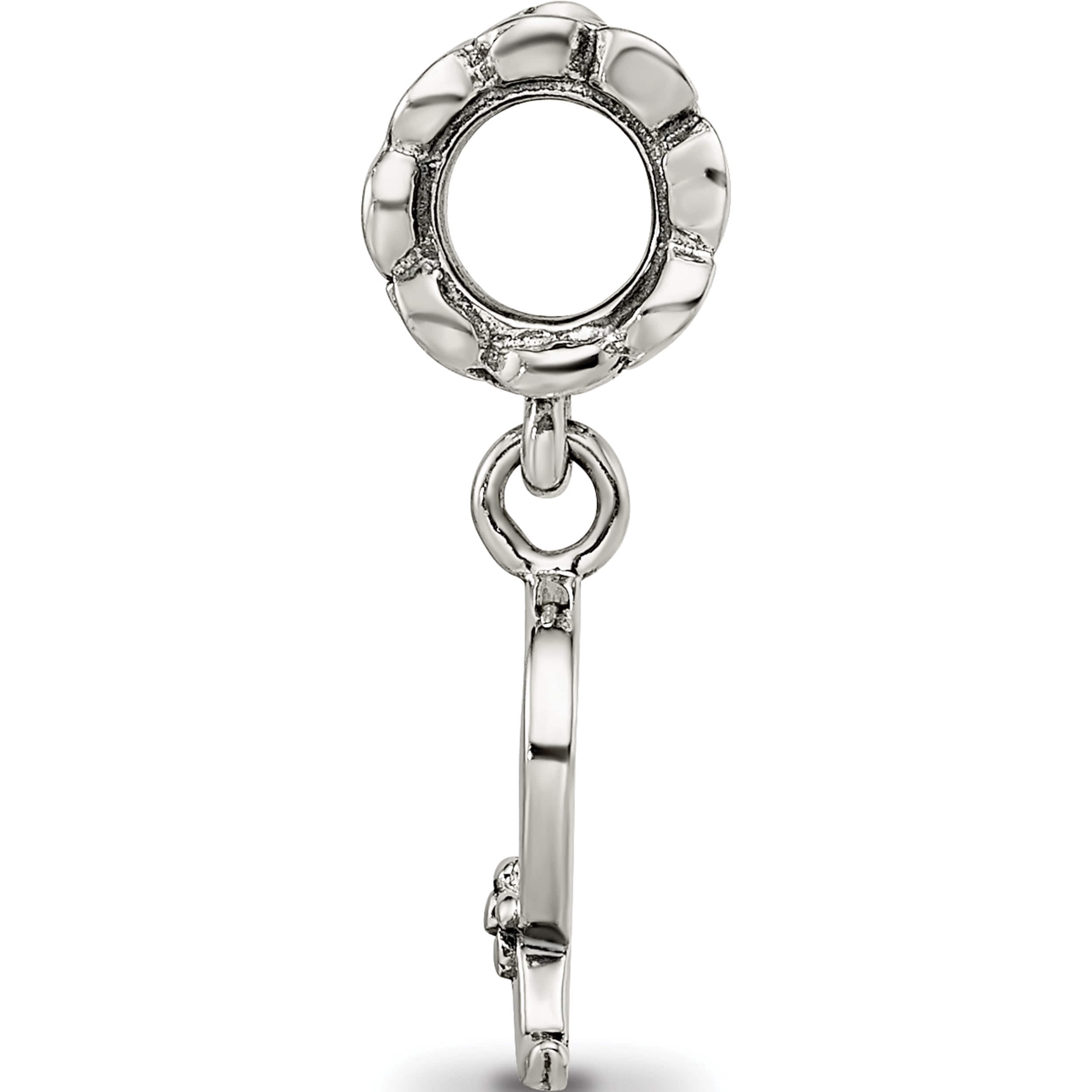 Sterling Silver Reflections Letter Q Dangle Bead (19.09 X 8.18) Made In Thailand qrs1400q