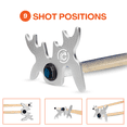 thumbnail image 3 of Cru5h Billiards Slip-On Portable Moosehead Bridge Cue Rest (Aluminum, Silver), 3 of 6