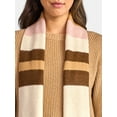 thumbnail image 5 of Time and Tru Women's Plus Ribbed Sweater and Stripe Scarf Set, 2 Piece, Sizes 1X-4X, 5 of 6