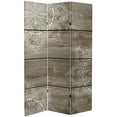 thumbnail image 6 of Oriental Furniture 6 Ft tall Double Sided Mandala on Oak Canvas Room Divider, 3 panel, 6 of 7