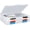 Multicolor, variant on SAYEEC Clear Plastic Project Case, 8"x11.5" Portable File Storage Organizer for Documents, Photos & Crafts,White