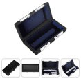 thumbnail image 1 of IDEANATEGRATE Caja De Almacenamiento Para Cabezal De Flauta En Cuero Negro Con Acabado Duradero, 1 of 8