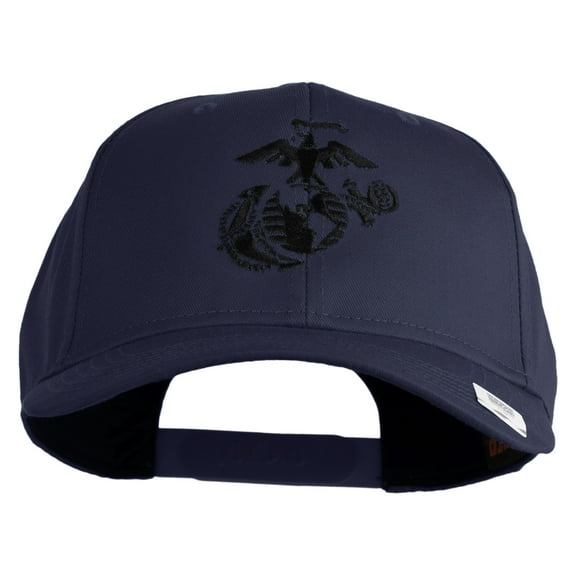 US Marine Corps Seal Embroidered Solid Cotton Twill Pro Style Cap - Navy OSFM