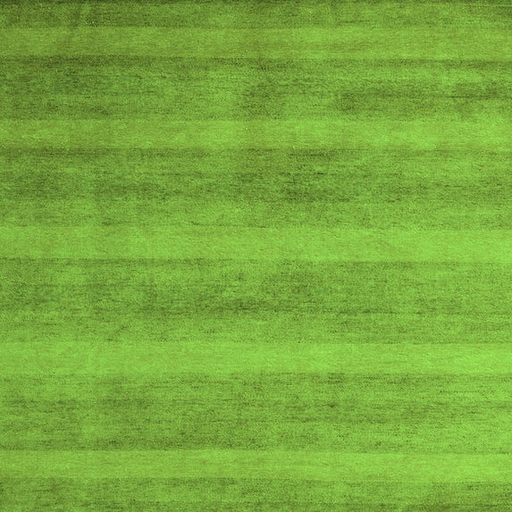 Ahgly Company Indoor Square Abstract Green Modern Area Rugs, 3' Square
