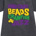thumbnail image 2 of Instant Message - King Cake Beads Crawfish Jazz - Toddler & Youth Girls Fleece Dress, 2 of 5