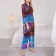 thumbnail image 3 of Balery Capybara Bathtub Fun Conjunto de Pijama con Estampado para Mujer, Conjunto de Dos Piezas con Manga Larga, Ropa de Dormir Suave con Bolsillos, Pijamas Cómodos-Small, 3 of 7