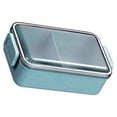 thumbnail image 2 of Naiovety Fiambrera sellada a prueba de fugas, contenedor de almacenamiento de frutas y alimentos, compartimento de una sola capa, cajas Bento, Cocina y Comedor Azul Una sola capa, 2 of 6