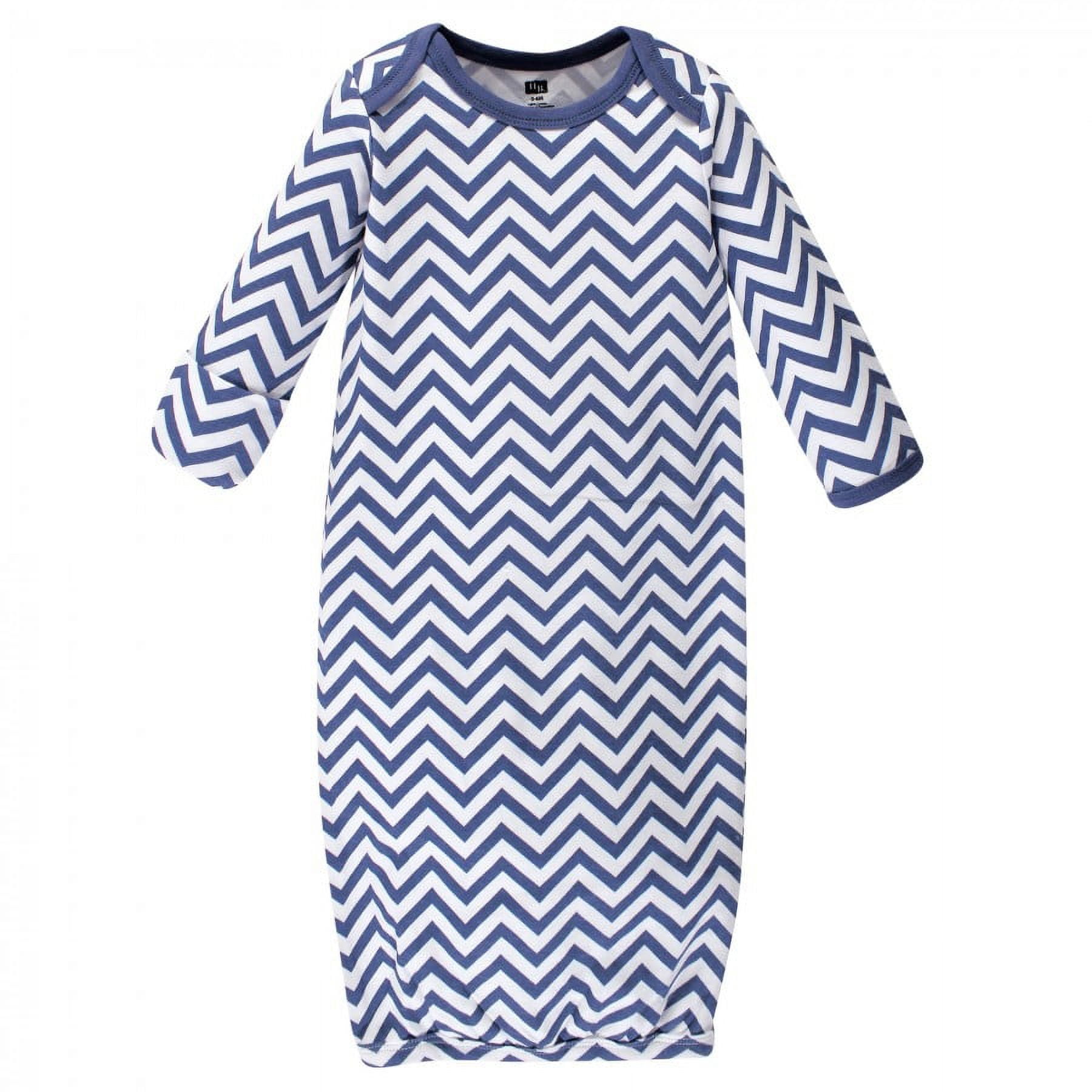 Hudson Baby Infant Boy Cotton Gowns, Blue Whales, Preemie/Newborn