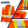 thumbnail image 5 of JORESTECH 5-Pack Hi-Vis Long Sleeve Safety Shirt, Two-Toned, CSA/ANSI Class 1 (Orange, XL), 5 of 9