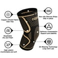 thumbnail image 3 of INDEEMAX Copper Knee Brace for Women Men 2 Pack, Knee Compression Sleeve for Knee Pain, Arthritis, Running,Sports and Recovery Support, 2XL, 3 of 8
