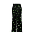 thumbnail image 5 of Domzest Womens Halloween Pajama Pants Halloween Graphic Wide Leg Pj Bottoms Drawstring Elastic Waisted Cute Sleepwear Green XXL, 5 of 6