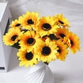 thumbnail image 2 of Simulation Flower Simulation New Seven-Fork Sun Flower Sunflower Pastoral Style Living Room Decoration Silk Flower, 2 of 8
