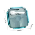 thumbnail image 3 of Lunch Box 1200ml 4 Compartment Bento Lunch Box For Kids Lunch Containers For Adults Come With Forks And Spoons Leak Proof Microwaveable Feature, 3 of 6