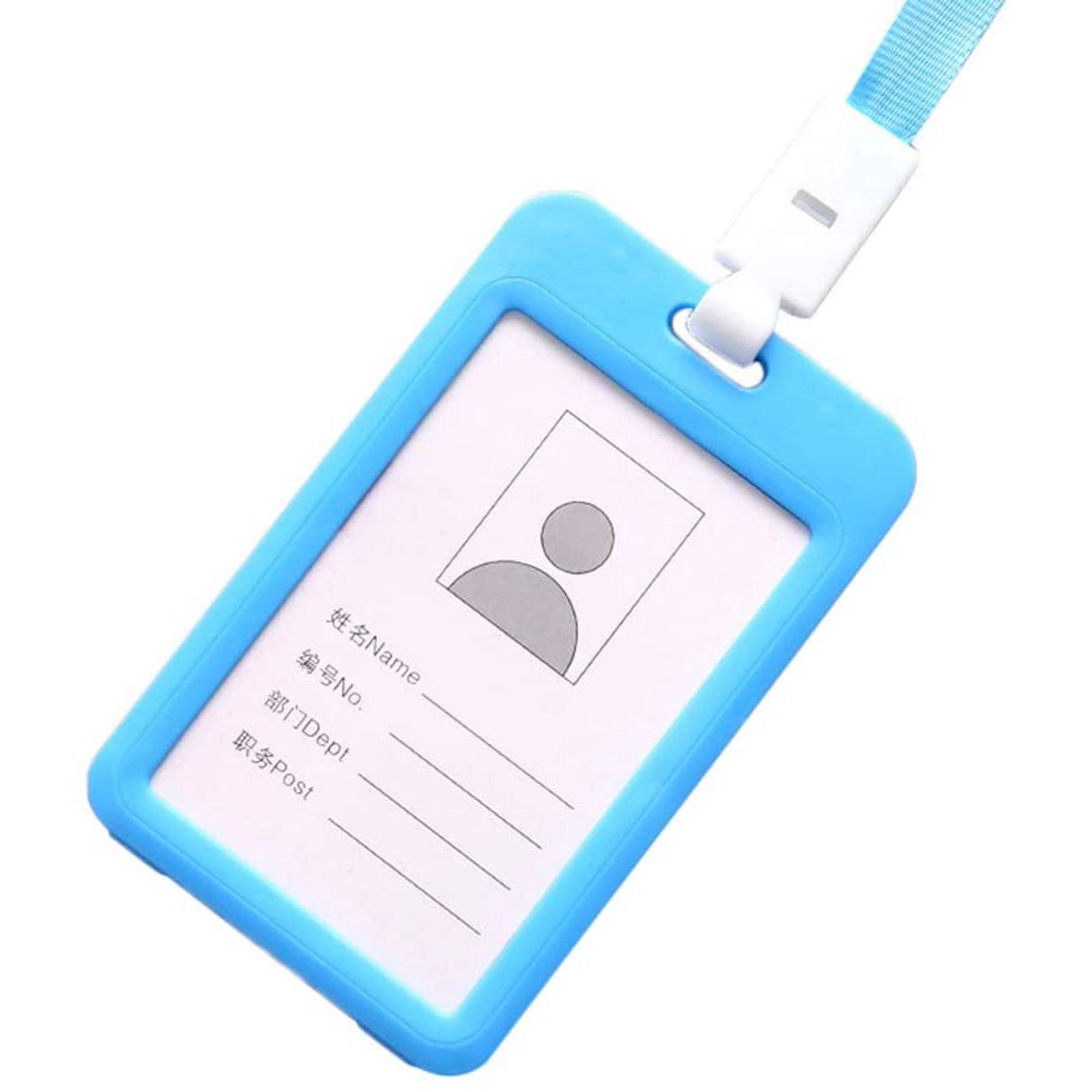 Custom Contractor ID Badges - 12 PVC Plastic Cards With Holders & Clips, Printed With Your Company Info