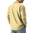 thumbnail image 6 of Multi Occasion Plaid Long Sleeve Button Down Dress Shirt for Men 4 Way Stretch Regular Fit Lapel Collar Soft Wrinkle Free Office Business Casual Fall Outfits XL, 6 of 6