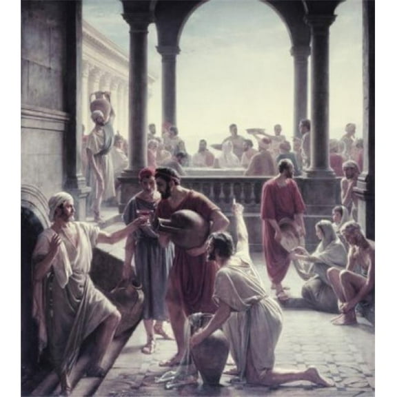 Posterazzi SAL9007268 The Marriage at Cana in Galilee Carl Heinrich Bloch 1834-1890 Danish Poster Print - 18 x 24 in.