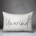 thumbnail image 2 of Creative Products Unwind Script White and Grey 14x20 Indoor / Outdoor Pillow, 2 of 8