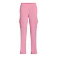 thumbnail image 5 of No Boundaries Brushed Knit Waffle Cargo Sleep Pants, 31” Inseam, Women’s and Women's Plus, 5 of 5
