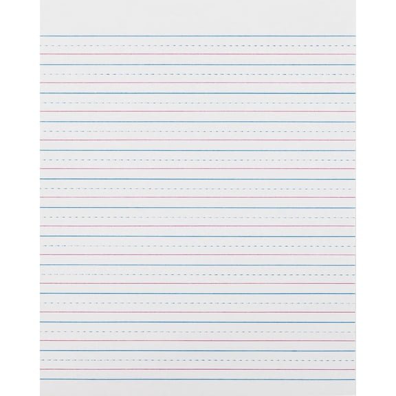 Handwriting Paper Dotted Midline Grade 2, 1/2"x1/4"x1/4" Ruled Short, 8"x10.5", 500 Sheets, Sulphite Paper for Classroom Practice