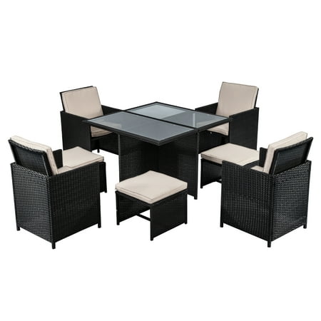 Patio Furniture Set 9 Pcs Patio Outdoor Dining Sets Pe Rattan