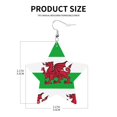 thumbnail image 3 of Leather Earrings Dangle For Women Welsh Flag Trendy Star Earrings Lightweight Fashion, 3 of 6