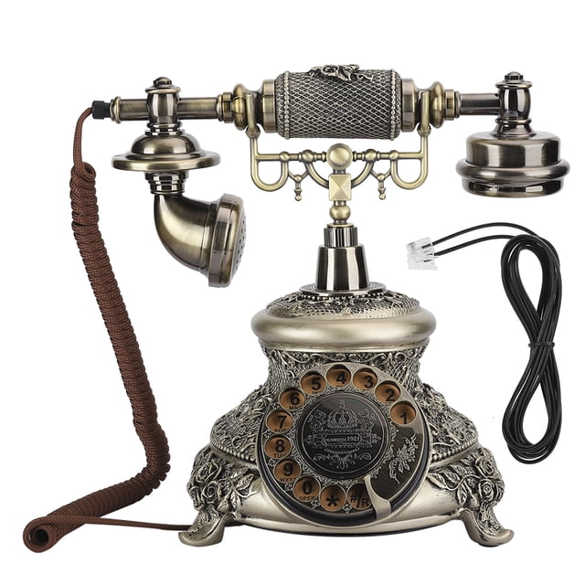 Ccdes Turntable Telephone,MS-5700D Resin Classical Vintage Turntable Dial Antique Rotation European Telephone,VintageTelephone
