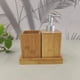 thumbnail image 3 of 1 juego de accesorios de baño de bambú, dispensador de loción, soporte para cepillo de dientes, vaso para cepillo de dientes., 3 of 8