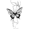 thumbnail image 3 of shiyou-Tattoo Tech, 2 Sheets Medium Semi Permanent Tattoo, Adult Art Design Temporary Tattoos, Lasts 1-2 Weeks, Waterproof, Realistic Look, No Adhesive, No Reflection (Butterfly Texture Design), 3 of 4